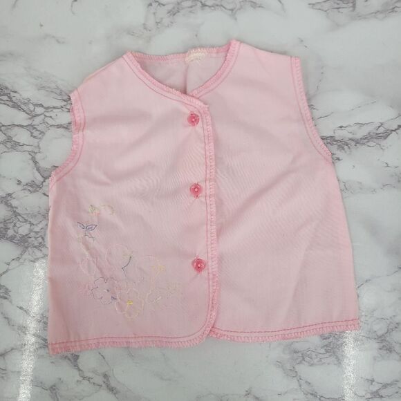 Samson Brothers Jhablas Summer Diaper Shirts Lot of 2 Newborn Vintage Girls - Picture 7 of 11